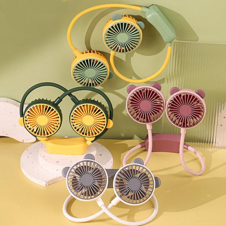 Outdoor Folding Mini Neck Fan Portable USB Rechargeable Summer Gift Fan, Color: Devil Green - Image 5