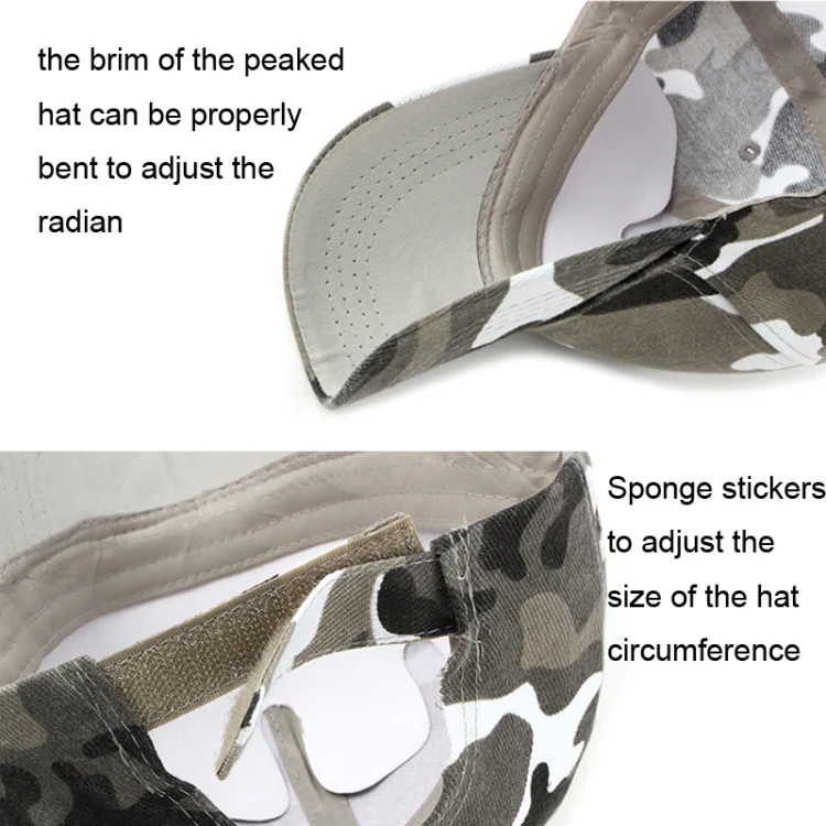 Outdoor Mountain Travel Camouflage Duck Tongue Cap(Gray) - Image 5