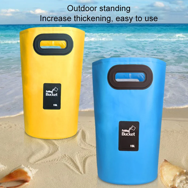 Outdoor Portable Folding Sink PVC Collapsible Bucket, Capacity: 15L (Green) - Image 7