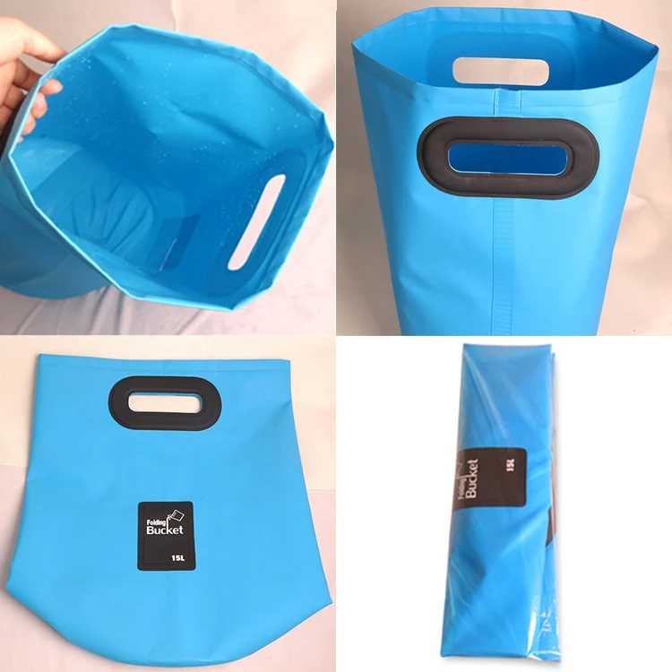 Outdoor Portable Folding Sink PVC Collapsible Bucket, Capacity: 15L (Yellow) - Image 4