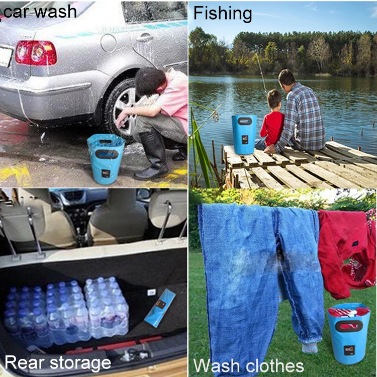 Outdoor Portable Folding Sink PVC Collapsible Bucket, Capacity: 15L (Yellow) - Image 8