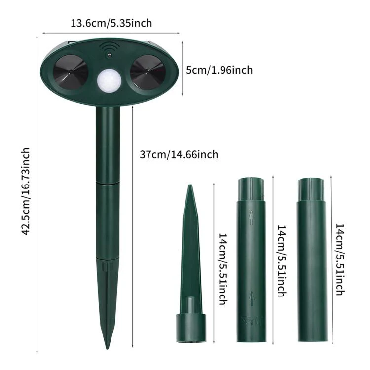 Outdoor Solar-Powered Ultrasonic Animal Repellent(708 Standard) - Image 2