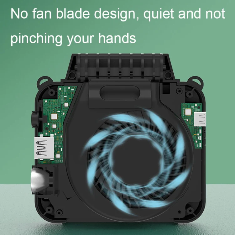 Outdoor Waist-Mounted Lighting Fan Multifunctional Bracket Hanging Neck Fan(Grass Green) - Image 9