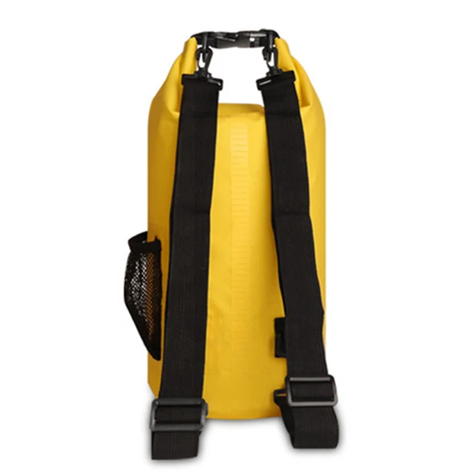 Outdoor Waterproof Dry Dual Shoulder Strap Bag Dry Sack PVC Barrel Bag, Capacity: 10L(Orange) - Image 3
