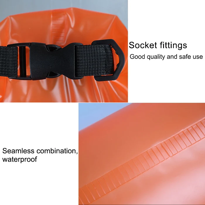 Outdoor Waterproof Single Shoulder Dry Bag Dry Sack PVC Barrel Bag, Capacity: 5L (Yellow) - Image 3