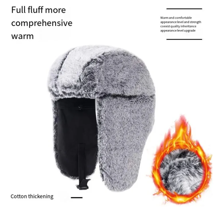 Outdoor Windproof Hat Winter Thickened Cotton Cap Warm Coldproof Riding Cap, Cap Size: 58-62cm (Black) - Image 4
