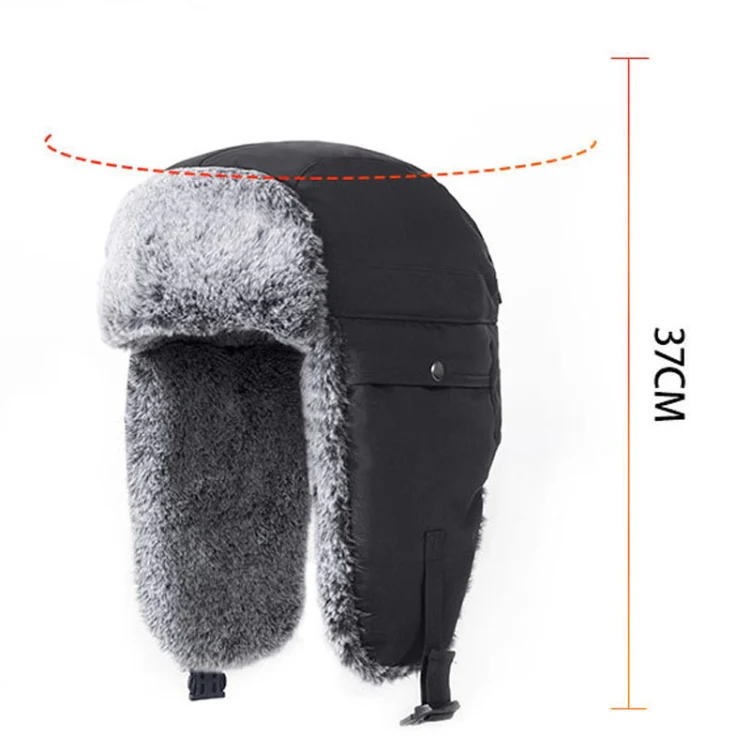 Outdoor Windproof Hat Winter Thickened Cotton Cap Warm Coldproof Riding Cap, Cap Size: 58-62cm (Orange) - Image 2