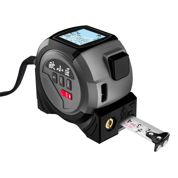 OUXIAOJIANG 3 in 1 High-Precision Handheld Cross Line Laser Rangefinder Digital Tape Measure, Measuring Distance:40m(Grey) - Image 2