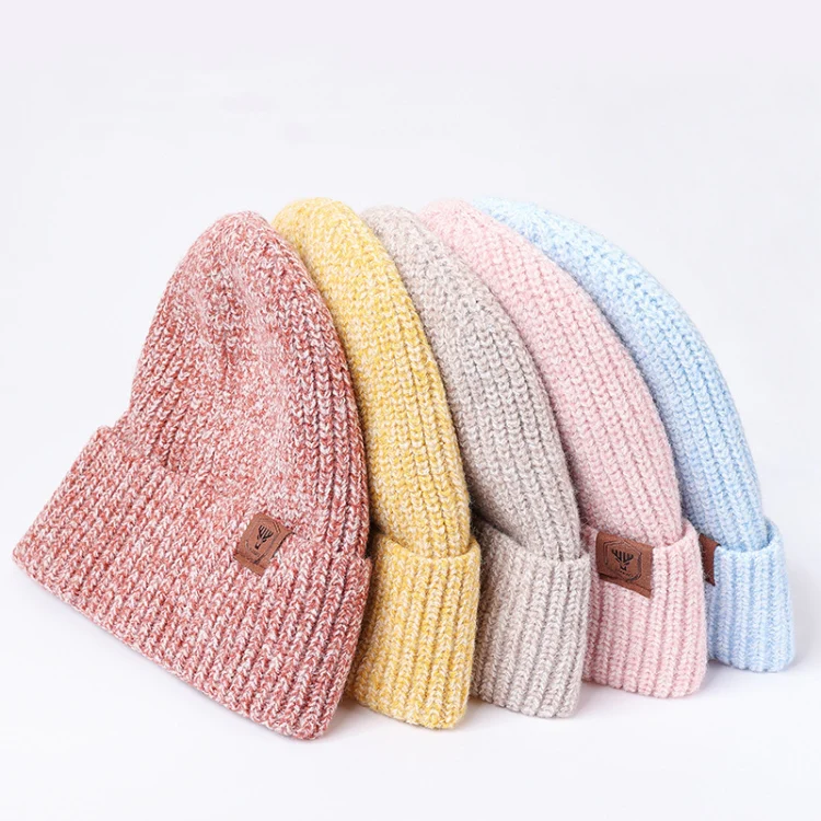 OZERO Women Wool Hat with Ear Protection Loose Fleece Lining Warm Knitted Cap(Pink) - Image 3