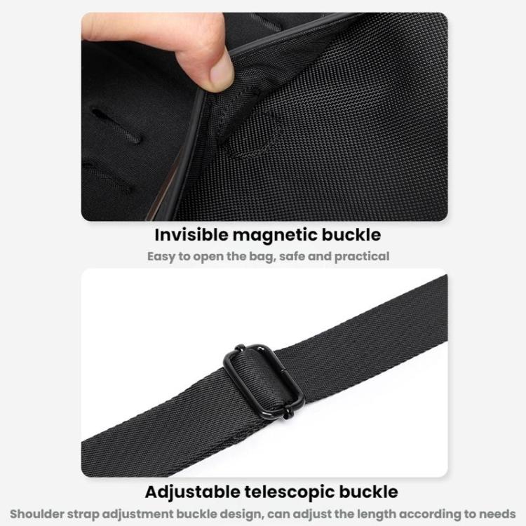 OZUKO Men Waterproof Commuting Crossbody Shoulder Bag(Black) - Image 5