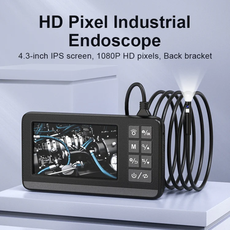 P005 8mm Dual Lenses Industrial Pipeline Endoscope with 4.3 inch HD Screen, Spec:1m Tube - Image 2