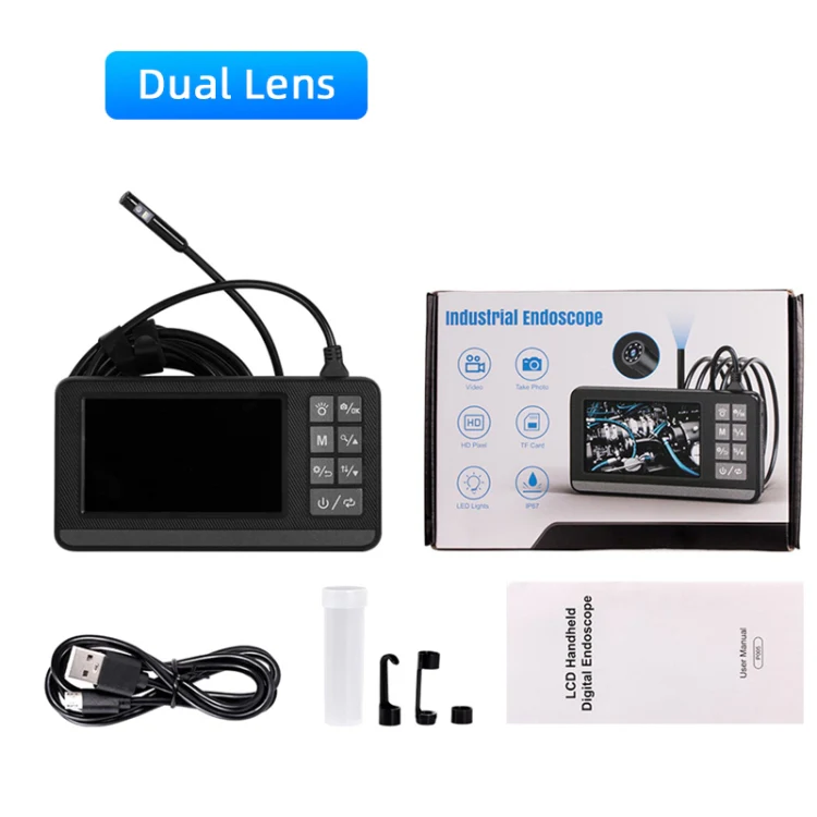 P005 8mm Dual Lenses Industrial Pipeline Endoscope with 4.3 inch HD Screen, Spec:3m Tube - Image 8