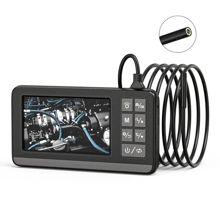 P005 8mm Single Lenses Industrial Pipeline Endoscope with 4.3 inch HD Screen, Spec:1m Tube