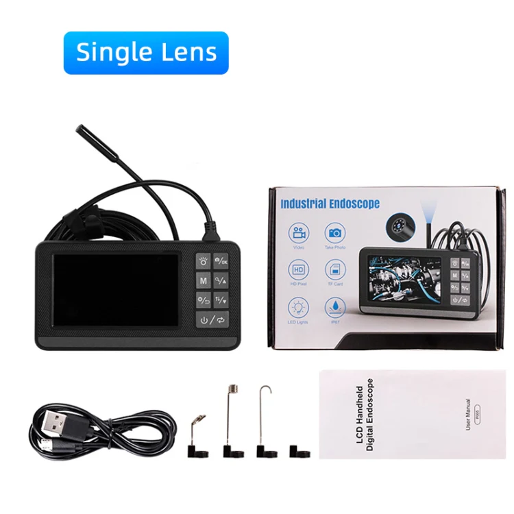 P005 8mm Single Lenses Industrial Pipeline Endoscope with 4.3 inch HD Screen, Spec:3m Tube - Image 9