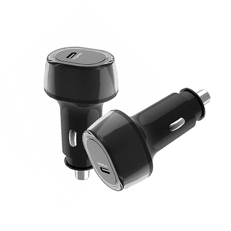 P01 PD45W Type-C / USB-C Buck Boost Car Charger with Type-C to Type-C Data Cable(Black) - Image 2
