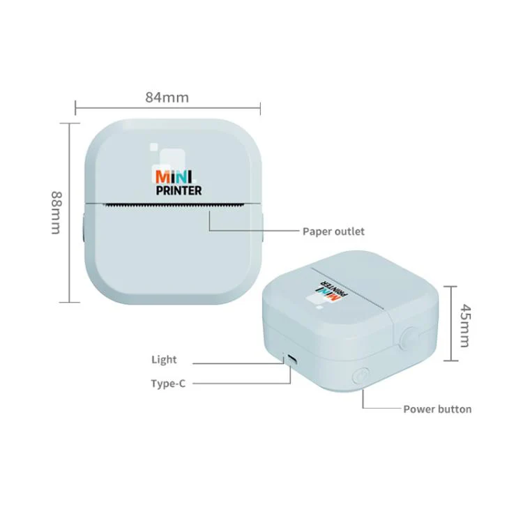 P1 Mini Portable Inkless Thermal Bluetooth Printer Export Version(White) - Image 4