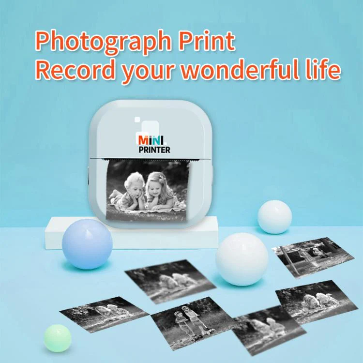 P1 Mini Portable Inkless Thermal Bluetooth Printer Export Version(White) - Image 5