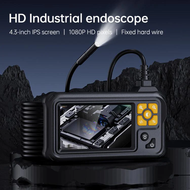 P100A 4.3 inch IPS HD Screen 8mm Industry Digital Endoscope, Type:1m Hard Cable Single-lens - Image 2
