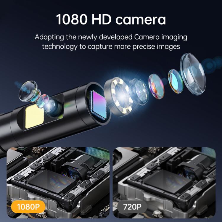 P100A 4.3 inch IPS HD Screen 8mm Industry Digital Endoscope, Type:5m Hard Cable Dual-lens - Image 3