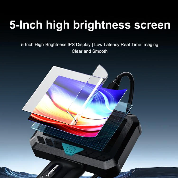 P280 5 inch HD Screen 8mm Industry Digital Endoscope, Type:2m Hard Cable Single-lens - Image 3