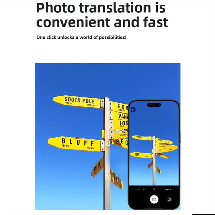 P59 AI Smart Translator Supports Photo Call Translation(Black) - Image 7
