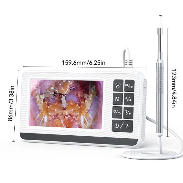 P60 4.3 inch IPS HD Screen Smart Visual Otoscope Ear Pick(White) - Image 2