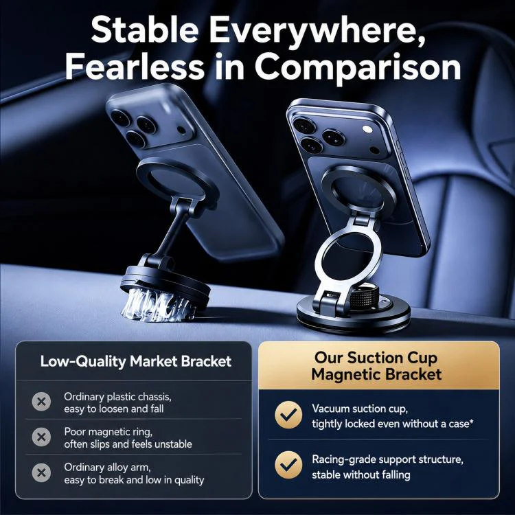 P7 360-Degree Rotating Ring Carbon Fiber Texture Alloy Magnetic Phone Holder(Orange) - Image 7