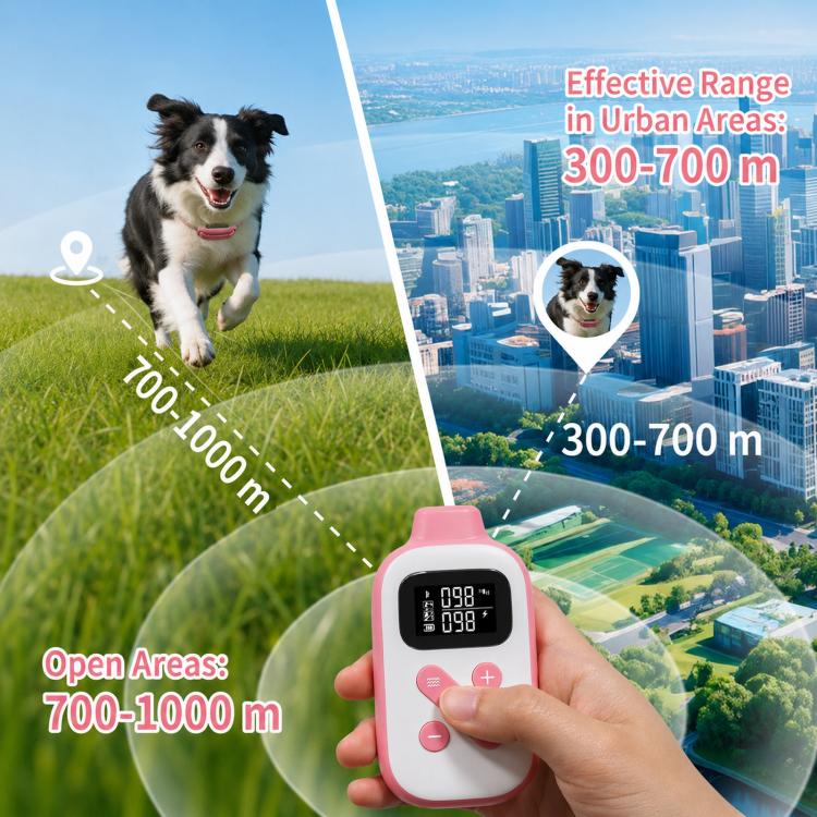PaiPaitek Dog Training Collar With Remote 1000M Range IPX7 Waterproof Collar, Color: PD 523-1 Orange - Image 6