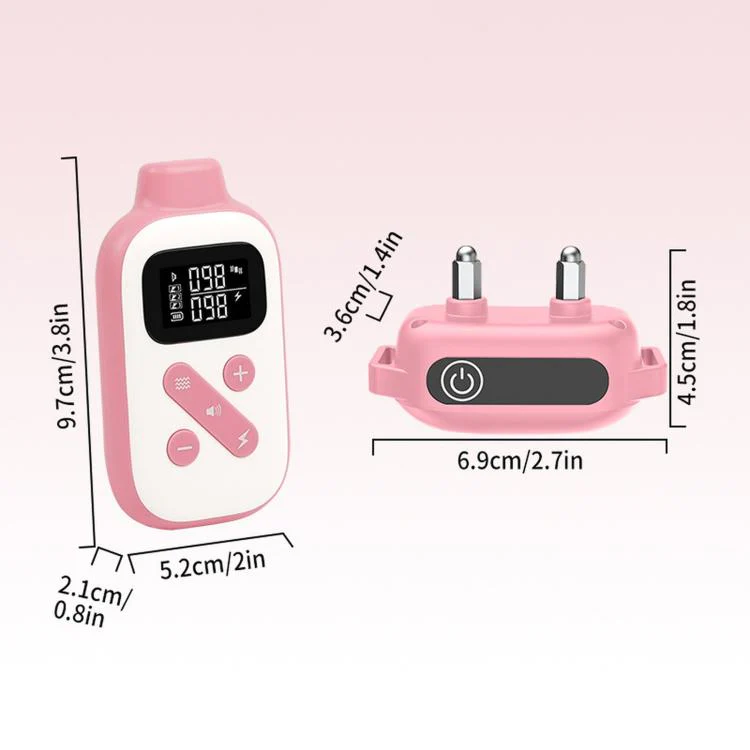 PaiPaitek Dog Training Collar With Remote 1000M Range IPX7 Waterproof Collar, Color: PD 523-2 Pink - Image 9