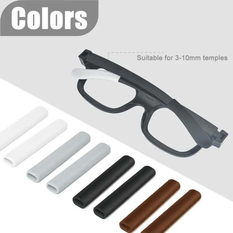 Pair Anti Slip Soft Silicone Eyeglass Ear Pads(Black) - Image 4