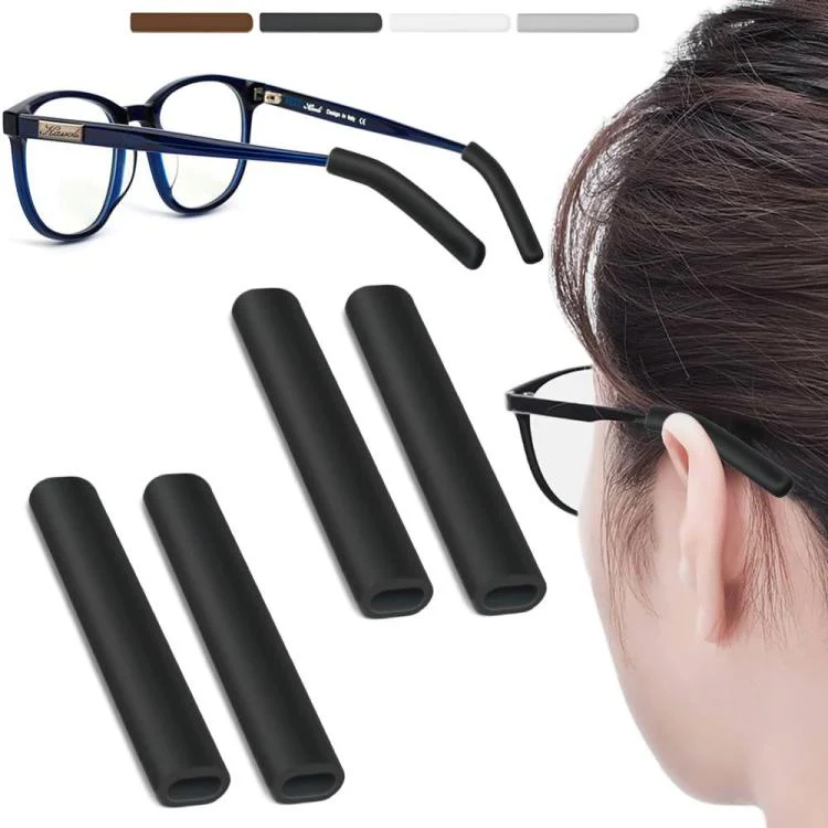 Pair Anti Slip Soft Silicone Eyeglass Ear Pads(Brown) - Image 2