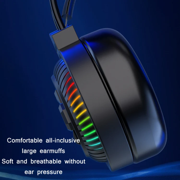 PANTSAN PSH-400 USB Computer Head-Mounted Luminous RGB Wired Headset, Specification:3.5mm Pink+Cat Ear - Image 3