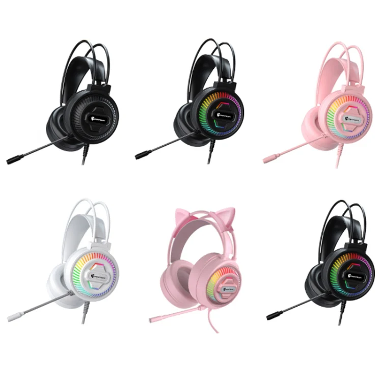 PANTSAN PSH-400 USB Computer Head-Mounted Luminous RGB Wired Headset, Specification:7.1 USB - Image 2