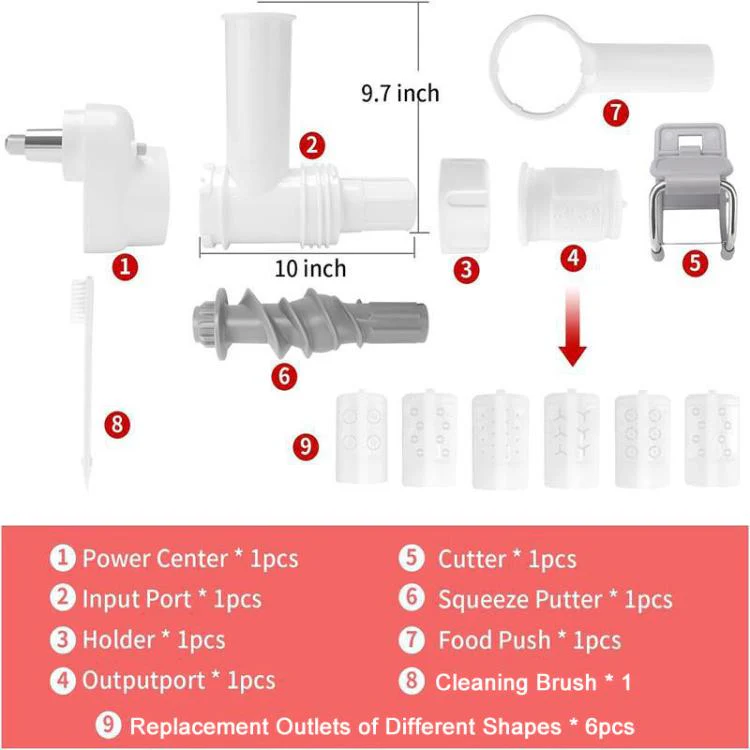 Pasta Maker Attachment For KitchenAid Stand Mixers Multi-Shape Noodle Tool Set With Macaroni Dies - Image 3