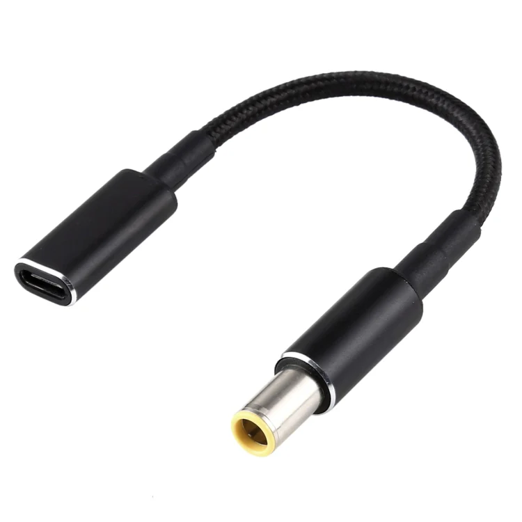 PD 100W 18.5-20V 7.9 x 0.9mm to USB-C / Type-C Adapter Nylon Braid Cable - Image 2