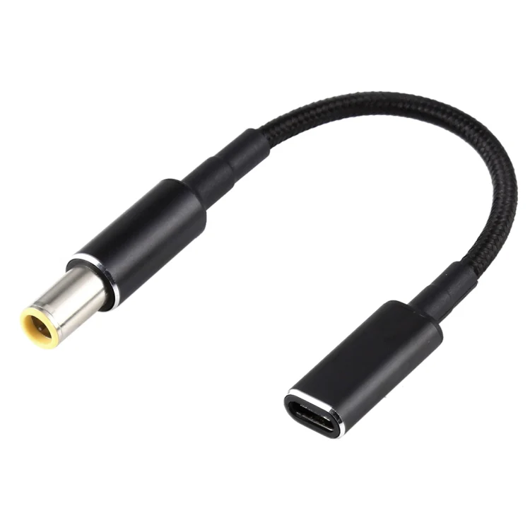 PD 100W 18.5-20V 7.9 x 0.9mm to USB-C / Type-C Adapter Nylon Braid Cable - Image 3