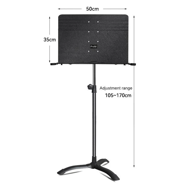 PERSEUS Portable Folding Music Stand Guitar & Violin Music Stand, Spec: 1.7m Flagship Black