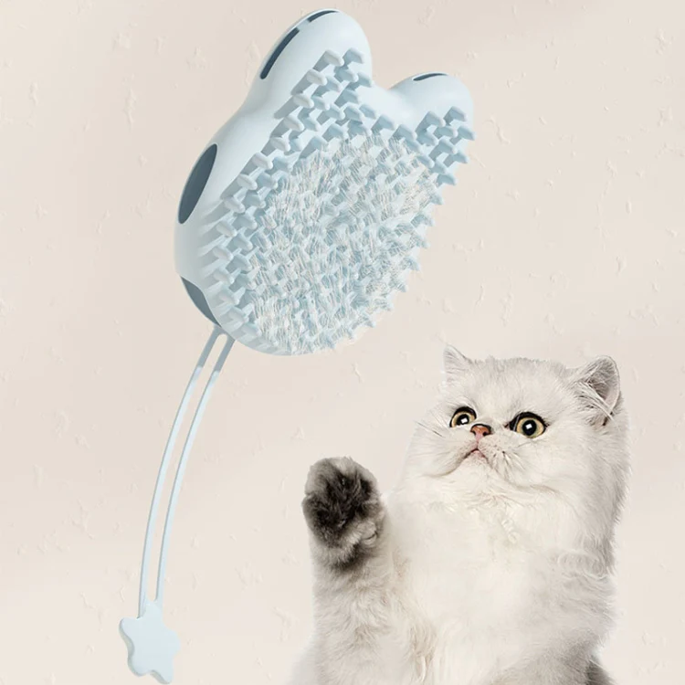 Pet Cleaning And Detangling Comb Cats And Dogs Bathing Brush, Color: Butterfly Purple - Image 9