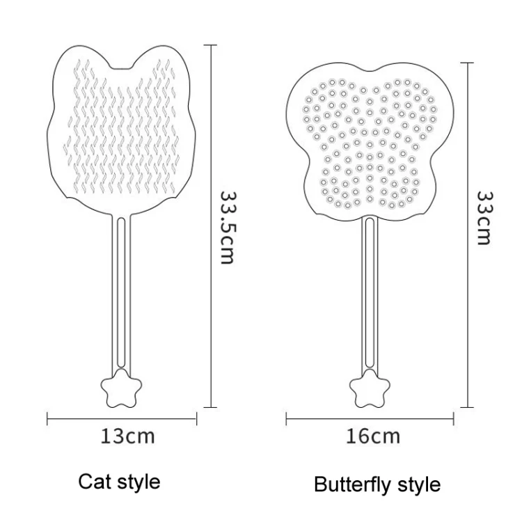 Pet Cleaning And Detangling Comb Cats And Dogs Bathing Brush, Color: Cats Ear Green - Image 3