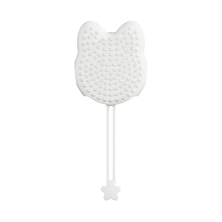 Pet Cleaning And Detangling Comb Cats And Dogs Bathing Brush, Color: Cats Ear White