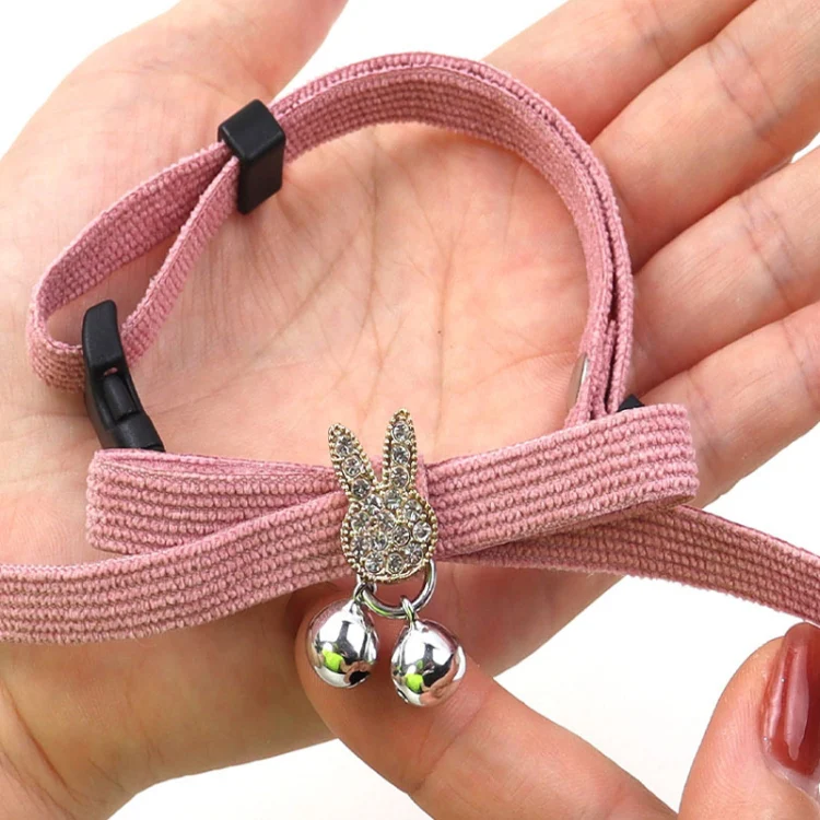 Pet Collar Jewelry Adjustable Cats Bell Necklace, Color: Light Green - Image 5