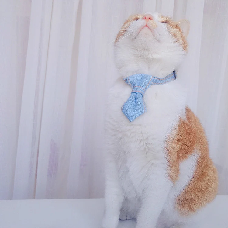 Pet Cowboy Bow Tie Collar Cats Dogs Adjustable Tie Collars Pet Accessories Supplies, Size:S 16-32cm, Style:Tie(Dark Blue) - Image 8
