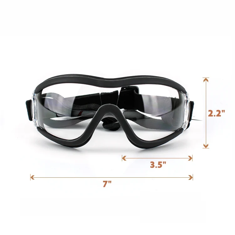 Pet Goggles Dog Transparent Glasses Waterproof Windproof Snow Goggles Dog Glasses(Transparent) - Image 3