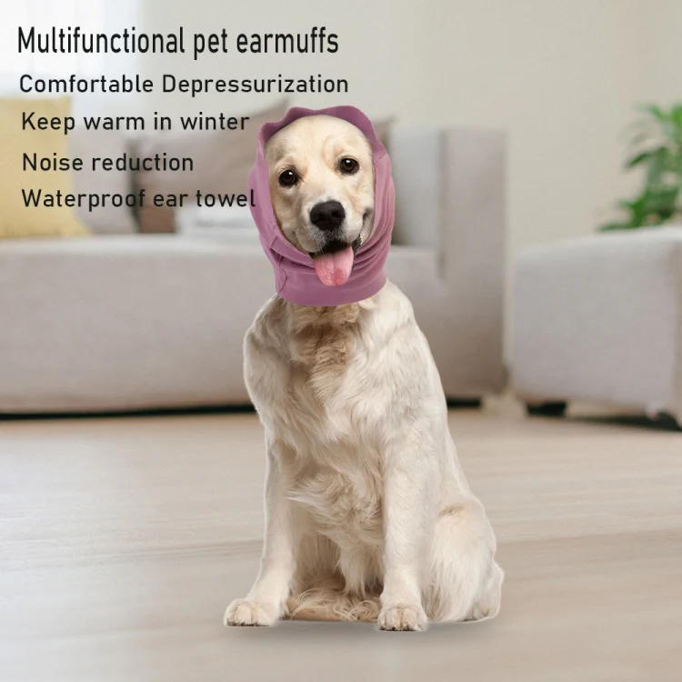 Pet Grooming Comfortable and Waterproof Earmuffs, Size: L(Black) - Image 4