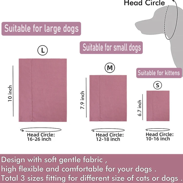Pet Grooming Comfortable and Waterproof Earmuffs, Size: L(Pink) - Image 3