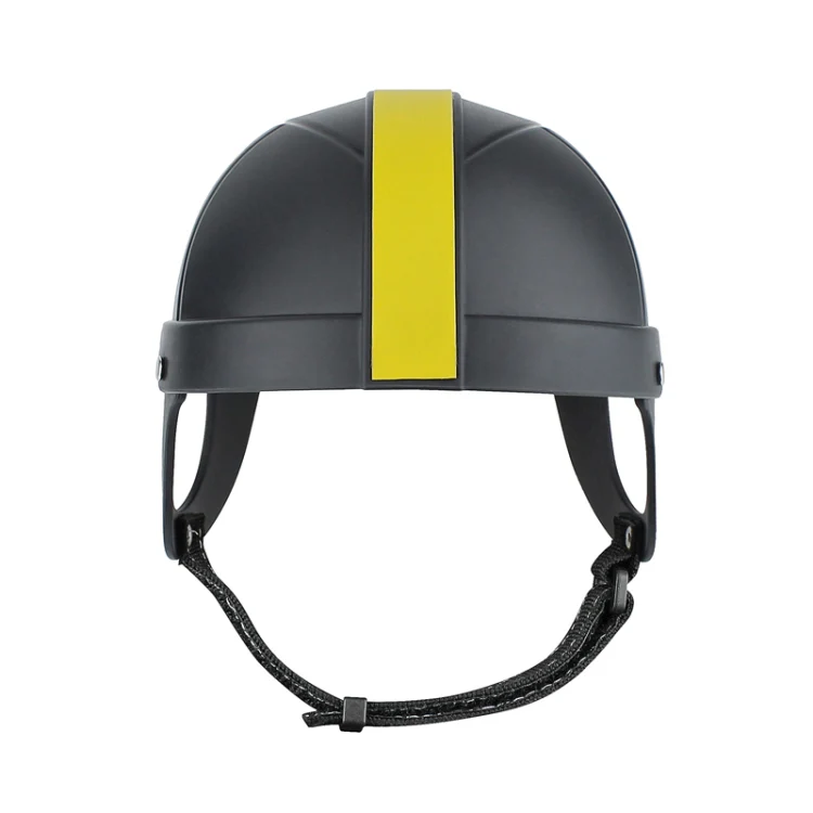 Pet Helmet Dogs And Cats Rugby Hat Accessories, Size: M(Black And Yellow)