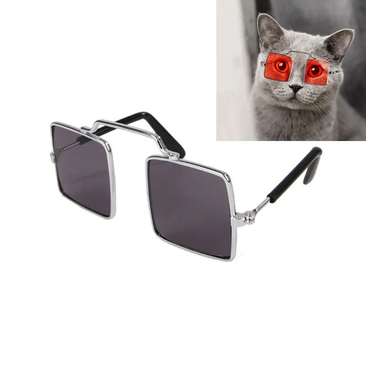 Pet Jewelry Cat Photo Funny Props Personality Glasses(Black)