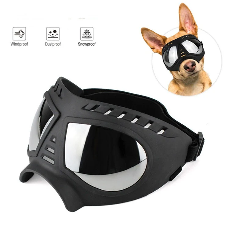 Pet Mask Glasses Waterproof And Snowproof Soft Frame Goggles Dog Supplies Sunglasses(Black) - Image 2