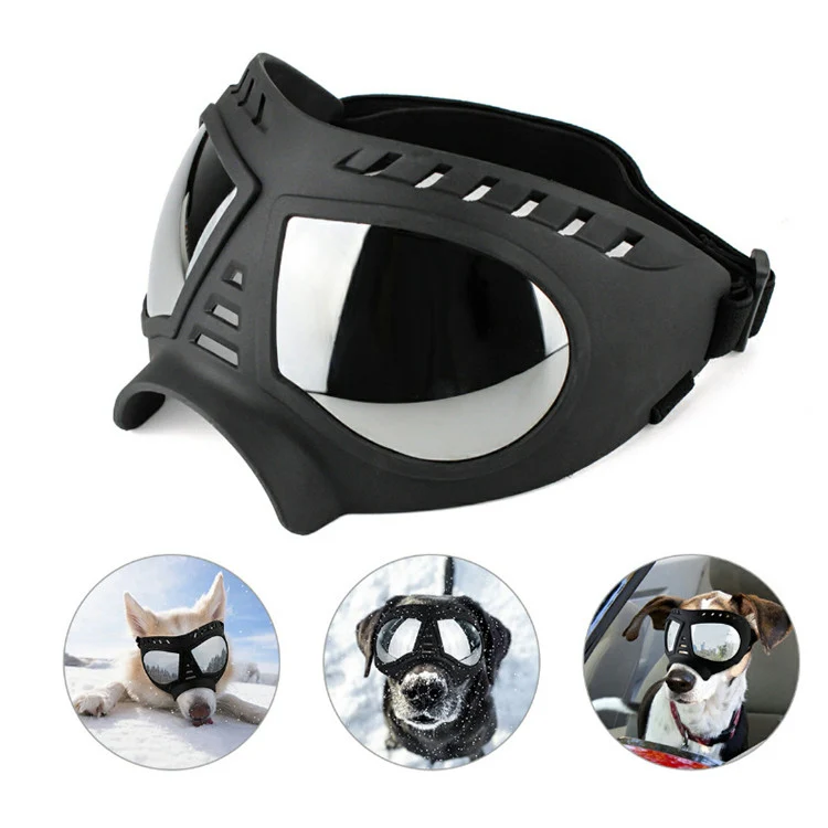 Pet Mask Glasses Waterproof And Snowproof Soft Frame Goggles Dog Supplies Sunglasses(Black) - Image 3