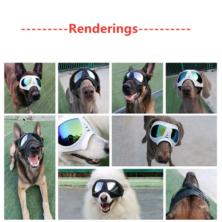 Pet Mask Glasses Waterproof And Snowproof Soft Frame Goggles Dog Supplies Sunglasses(Black) - Image 7